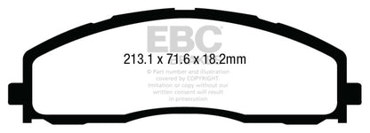 EBC 13+ Ford F250 (inc Super Duty) 6.2 (2WD) Greenstuff Front Brake Pads