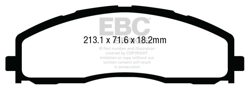 EBC 13+ Ford F250 (inc Super Duty) 6.2 (2WD) Ultimax2 Front Brake Pads