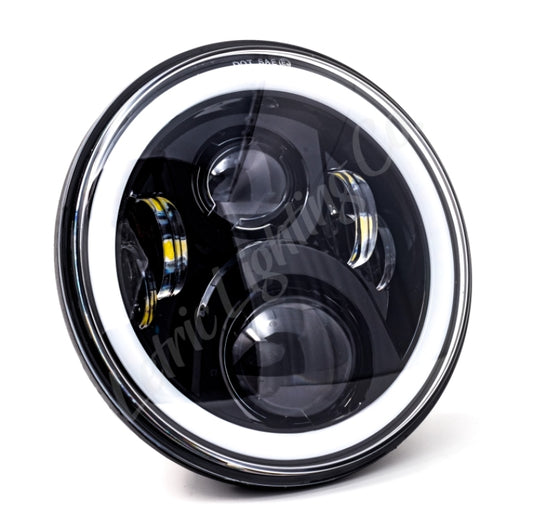 Letric Lighting 7in Led Black Full-Halo Indian