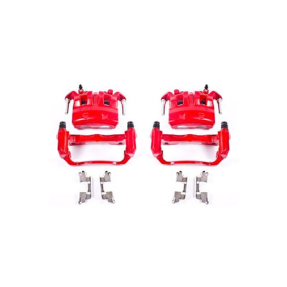 Power Stop 05-18 Nissan Frontier Front Red Calipers w/Brackets - Pair