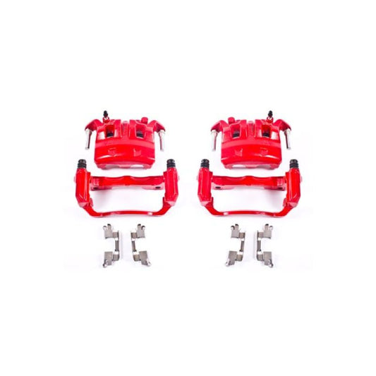 Power Stop 05-18 Nissan Frontier Front Red Calipers w/Brackets - Pair