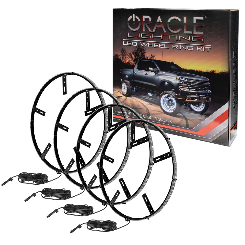 Oracle LED Illuminated Wheel Rings - Aqua SEE WARRANTY