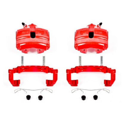 Power Stop 08-09 Audi TT Front Red Calipers w/Brackets - Pair