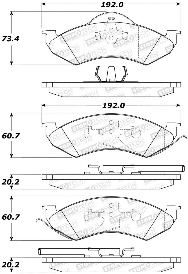 StopTech Street Select Brake Pads - Front