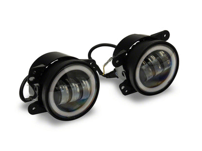 Raxiom 07-23 Jeep Wrangler JK & JL Axial Series Halo LED Fog Lights- Amber