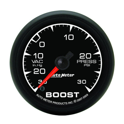 Autometer ES 52mm Full Sweep Electronic 30 In Hg-Vac/30 PSI Vacuum/Boost Gauge