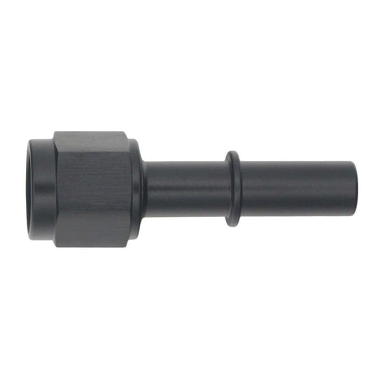 DeatschWerks 6AN Female Flare Swivel to 3/8in Male EFI Quick Disconnect - Anodized Matte Black