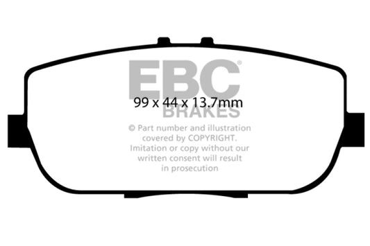 EBC 06-15 Mazda Miata MX5 2.0 Greenstuff Rear Brake Pads