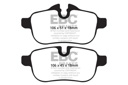 EBC 09+ BMW Z4 3.0 (E89) Ultimax2 Rear Brake Pads