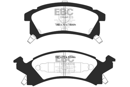 EBC 96-98 Buick Skylark 2.4 Ultimax2 Front Brake Pads