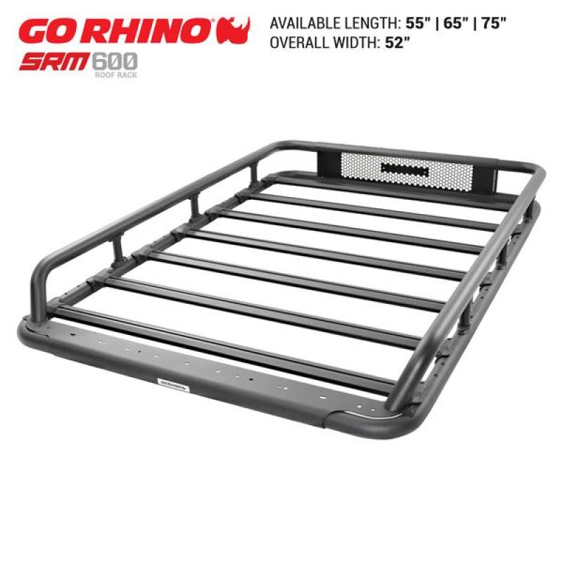 Go Rhino SRM 600 Basket Style Roof Rack 55in. - Tex. Blk