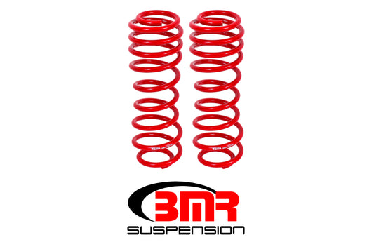 BMR 05-14 S197 Mustang GT/GT500 Rear Performance/Drag Lowering Springs - Red