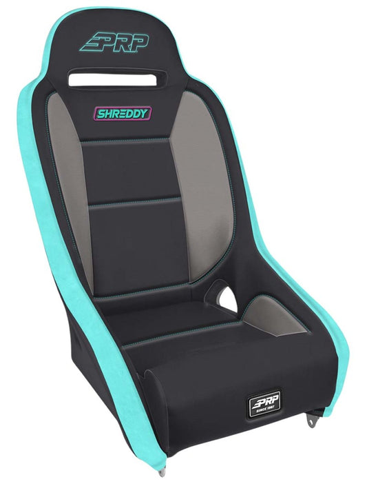 PRP ShReddy Comp Elite Suspension Seat - Black- Pink/Teal