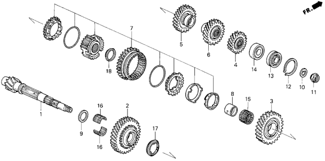 Honda - Transmission Output Shaft Bearing (25x52.2x15)