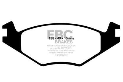 EBC 86-93 Volkswagen Cabriolet 1.8 Ultimax2 Front Brake Pads