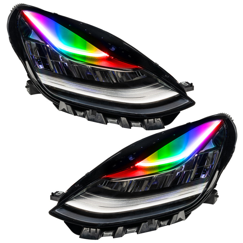 Oracle 17-21 Tesla Model 3 Headlight DRL Upgrade Kit - ColorSHIFT 2 SEE WARRANTY