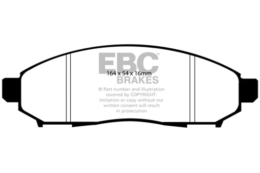 EBC 05+ Nissan Frontier 2.5 2WD Greenstuff Front Brake Pads