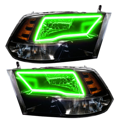 Oracle Lighting 09-18 RAM 1500 Sport Halo Headlights - Blk Housing w/RF Controller