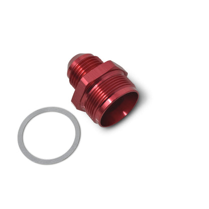 Russell Performance 1in-20 x 8 AN Male Flare Adapter (66-89 Edelbrock Q-Jets/75-89 Stock Q-Jets)