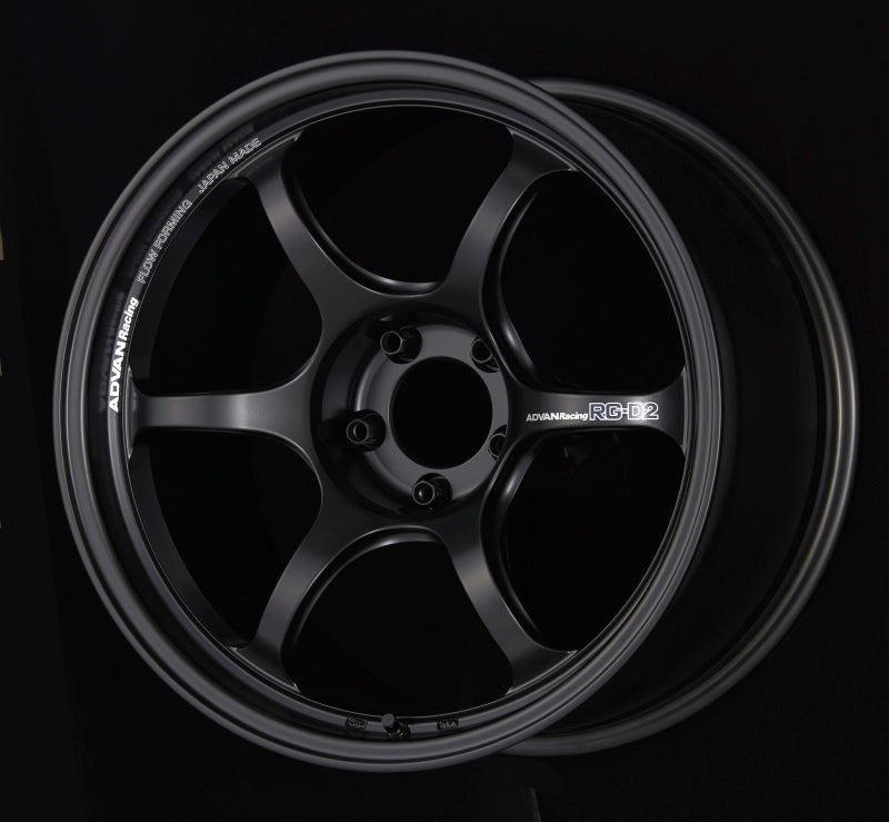 Advan RG-D2 18x8.5 +45 5-100 Semi Gloss Black Wheel