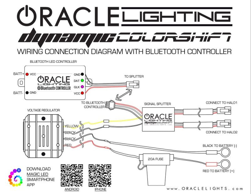 Oracle Ford F250/350 11-16 Dynamic Halo Kit - Square Ring Design - ColorSHIFT - Dynamic SEE WARRANTY