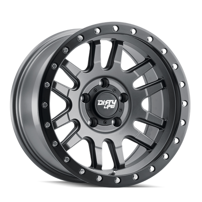 Dirty Life 9309 Canyon Pro 17x9/5x139.7 BP/0mm Offset/108.1mm Hub Satin Graphite Wheel - Beadlock