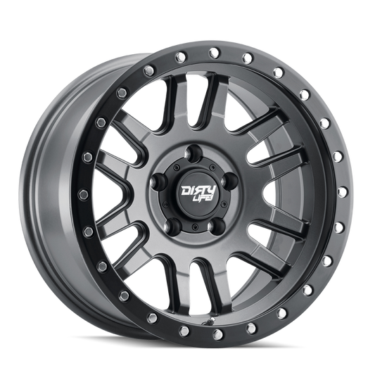 Dirty Life 9309 Canyon Pro 17x9/5x150 BP/0mm Offset/110mm Hub Satin Graphite Wheel - Beadlock