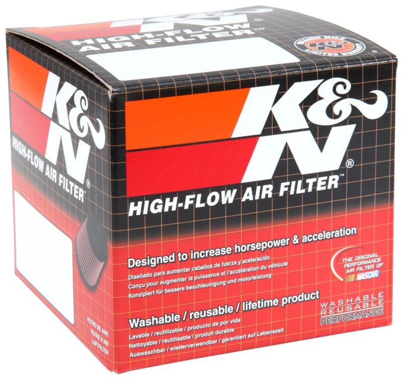 K&N Univ Clamp-On Air Filter - 1-3/4in FLG O/S 4in X 3in B 3in X 2in T 2-3/4inH OVAL