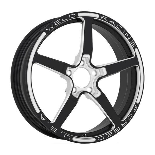 Weld Alumastar 1-Piece 18x6 / 5x120 BP / 3.2in BS Black Wheel - Non-Beadlock