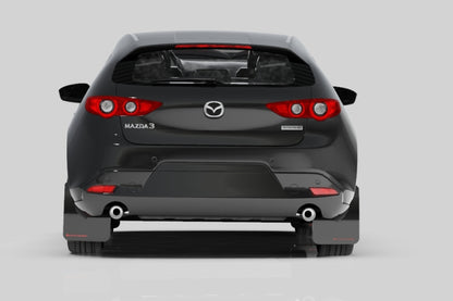 Rally Armor 19-24 Mazda3 Hatchback Black UR Mud Flap w/Red Logo