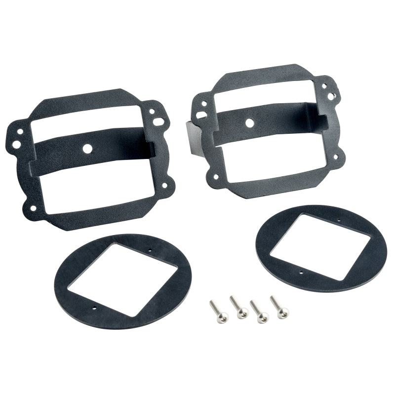 Oracle Jeep JK Fog Light to Cube Light Conversion Mount Brackets (Pair) w/ Bezel