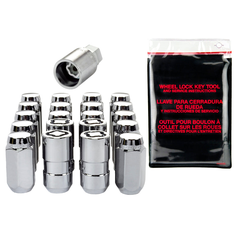 McGard 5 Lug Hex Install Kit w/Locks (Cone Seat Nut) M14X1.5 / 22mm Hex / 1.635in. Length - Chrome