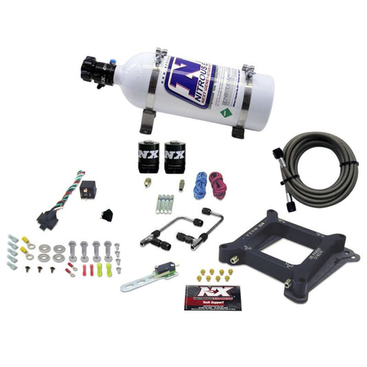 Nitrous Express 4150 Gemini Stage 6 Alcohol Nitrous Kit (50-300HP) w/5lb Bottle