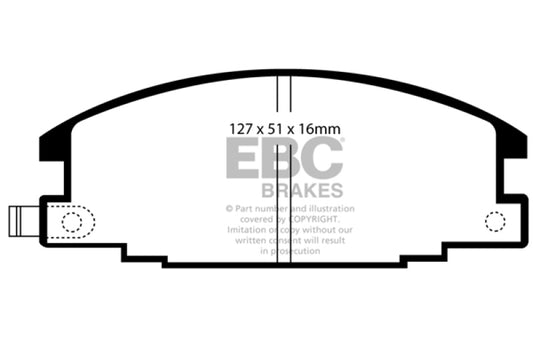 EBC 94-95 Honda Passport 2.6 Ultimax2 Front Brake Pads