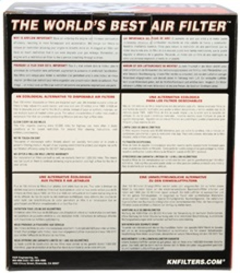 K&N Universal Clamp-On Air Filter 3in FLG / 6in B / 4-1/2in T / 6in H