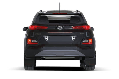 Rally Armor 18-23 Hyundai Kona Black UR Mud Flap Silver Logo