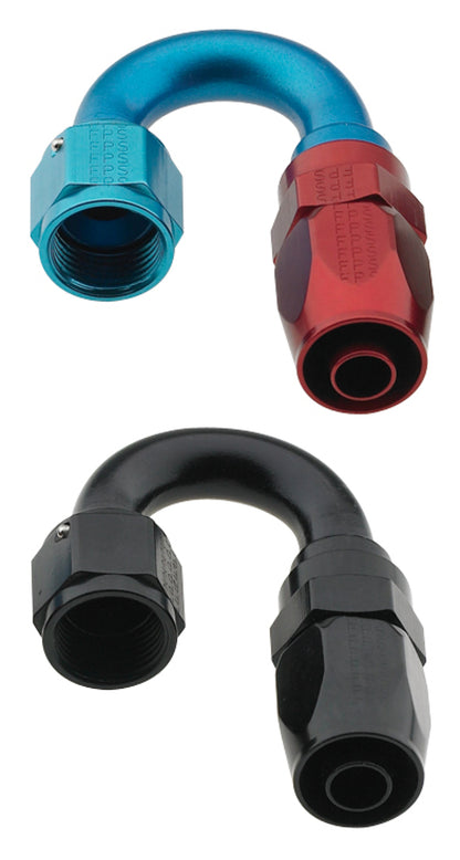 Fragola -12AN Fem x -16AN 180 Degree Expanding Hose End - Blue/Red