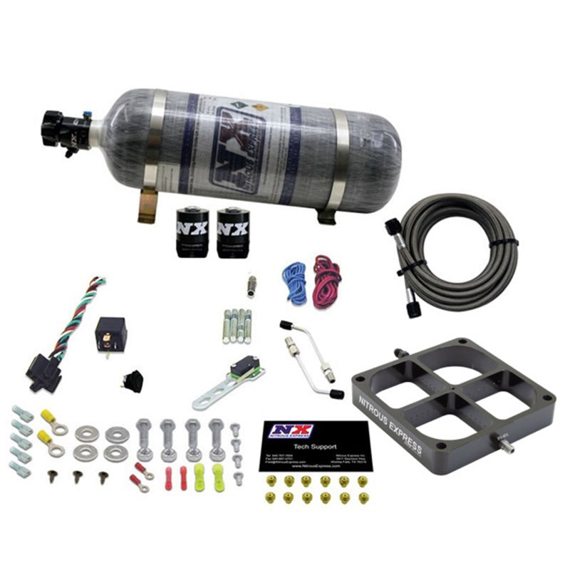 Nitrous Express Single Entry Crossbar 8500 Based Throttle Body Nitrous Kit w/12lb Composite Bottle