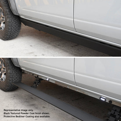 RealTruck 15-19 Chevy Silverado 25/3500HD CC 4dr VoltStep Electric Running Board Kit - Bedliner Coat