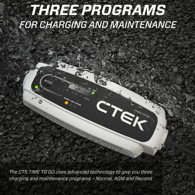 CTEK Battery Charger - CT5 Time To Go - 4.3A