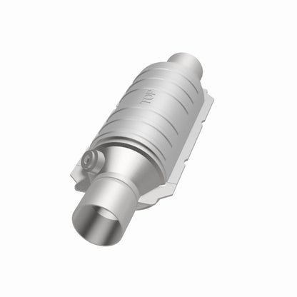MagnaFlow Univ Cat Conv 2in Inlet/Outlet Ctr/Ctr Round 11in Body L x 5.125in W x 15in Overall L