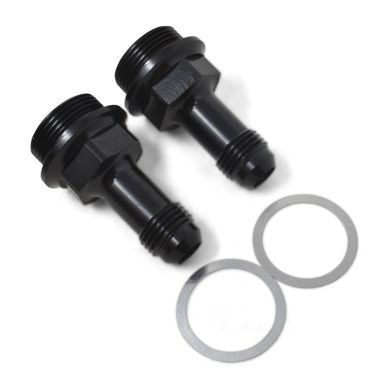 Russell Performance 7/8in -20 x -6 AN Male Flare Extended (2 pcs.) (Black)