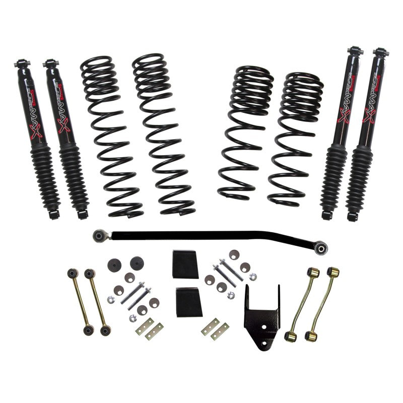 Skyjacker 2020 Jeep JL 4WD Rub Diesel 3.5-4in Dual Rate Long Trvl Sus Lift Kit w/Blk Max Shocks