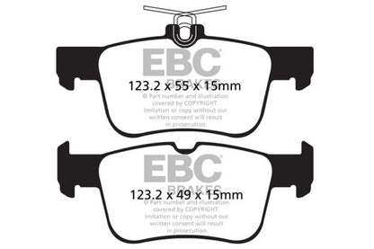 EBC 13+ Ford Fusion 1.6 Turbo Ultimax2 Rear Brake Pads