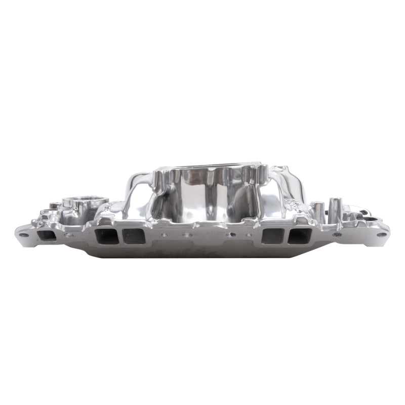 Edelbrock SBC Perf Air Gap Manifold Polished