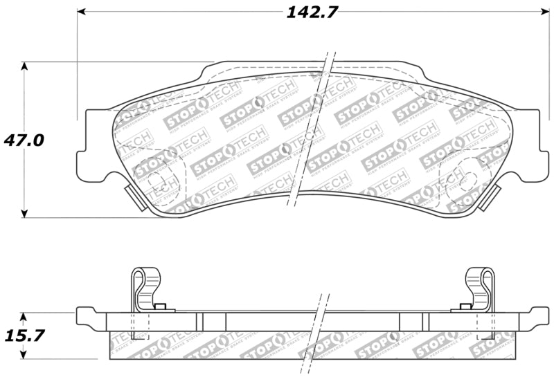 StopTech Sport Brake Pads w/Shims and Hardware - Front