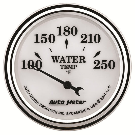 AutoMeter Gauge Water Temp 2-1/16in. 250 Deg. F Elec Old Tyme White II