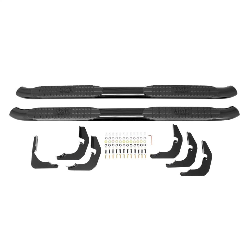 Westin 2009-2014 Ford F-150 SuperCrew PRO TRAXX 4 Oval Nerf Step Bars - Black