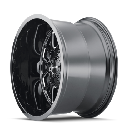 Mayhem 8107 Cogent 17x9 / 8x165.1 BP / -12mm Offset / 130.8mm Hub Black w/ Milled Spokes Wheel