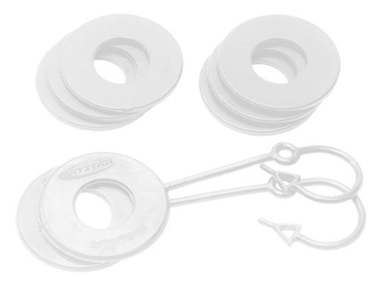 Daystar Fluorescent White Locking D Ring Isolator w/Washer Kit